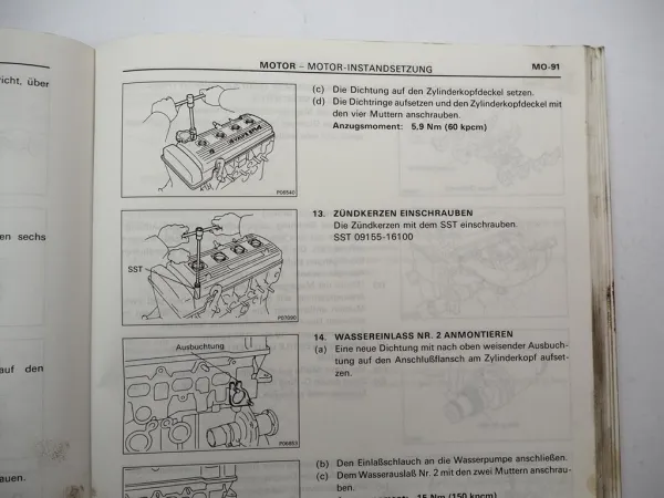 Toyota Corolla Corona CarinaE Avensis 1.6 16V Motor 4A-FE Werkstatthandbuch 92-97