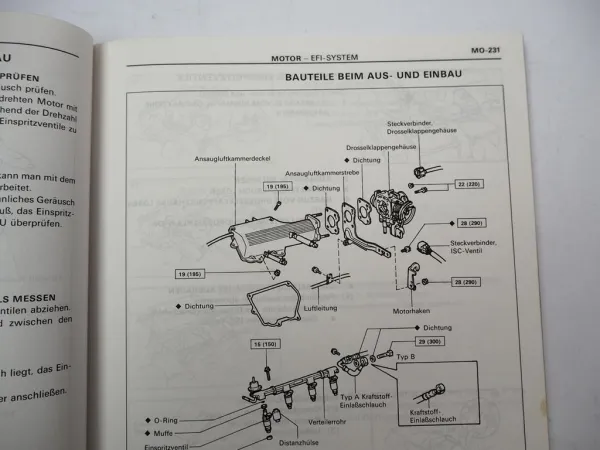 Toyota Corolla Corona CarinaE Avensis 1.6 16V Motor 4A-FE Werkstatthandbuch 92-97
