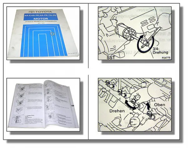Toyota Corolla E11 Motor 4A-F 4A-FE 5A 7A-FE Werkstatthandbuch 1997 Zusatz Reparaturanleitung