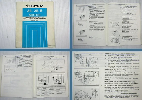 Toyota Corolla EE90 Abgaskontrollsystem Motor 2E 2E-E 1989 Werkstatthandbuch