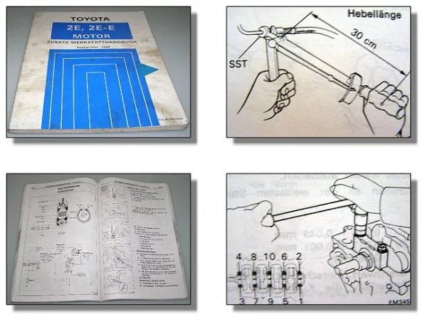 Toyota Corolla EE90 EE97 Werkstatthandbuch Motor 2E 2E-E Zusatz 9/1989