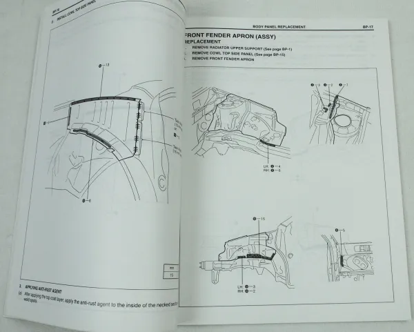 Toyota Corolla Verso E12 Repair Manual Collision Damage Nov. 2001