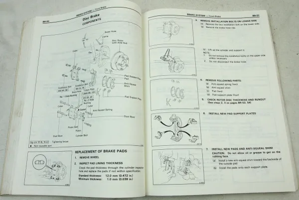 Toyota Dyna Repair manual for chassis & body 1984 U60 U70 U80 U90