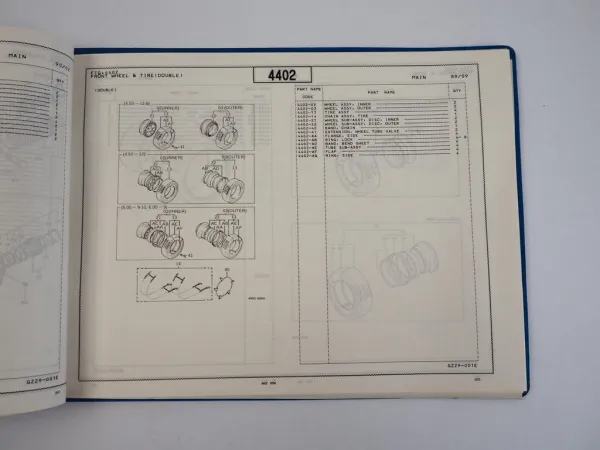 Toyota FBM16 Forklift Truck Gabelstapler Parts Catalog Ersatzteilliste