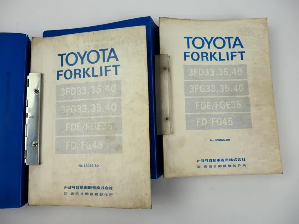 Toyota FD FG FDE FGE 3FD 3FG 33 35 40 45 Forklift Parts Catalog +Attachment 1980