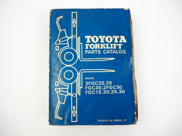 Toyota FDC 15 20 25 30 FGC30 2FGC30 3FGC 20 25 Forklift Parts Catalog 1977