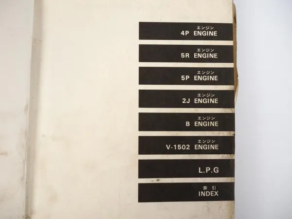 Toyota FG FD 2FG 3FG 3FD 4FG Forklift Engine Parts Catalog Ersatzteilkatalog1980