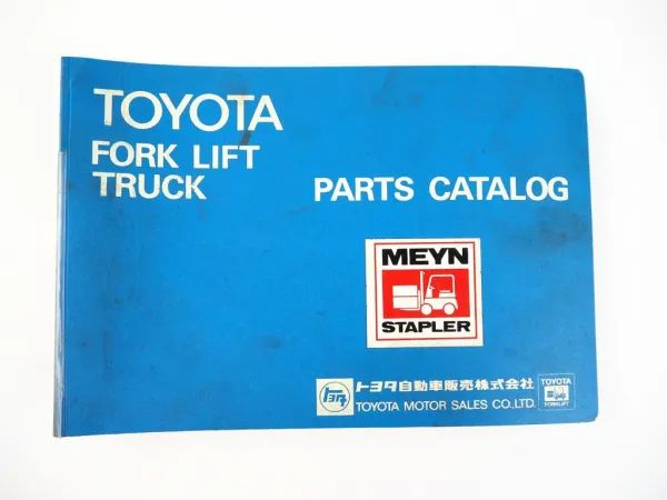 Toyota FG FD 3FG 3FD 4FG 4FD 20 23 25 Forklift Truck Parts Catalog