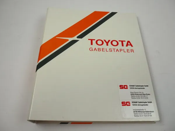 Toyota Gabelstapler Produktmappe mit 21 Prospekten Technische Daten 1996