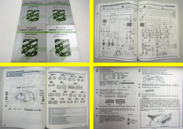 Toyota Hiace 1995 - 1999 Elektrik Electrical Wiring Diagram Werkstatthandbuch
