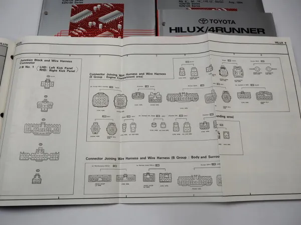 Toyota Hilux YN80 4Runner N13 elektrische Schaltpläne Elektrik 1990 bis 1994