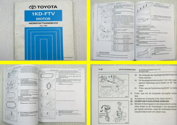 Toyota Land Cruiser J12 KDJ120 KDJ125 Prado Motor 1KD-FTV Werkstatthandbuch 2004