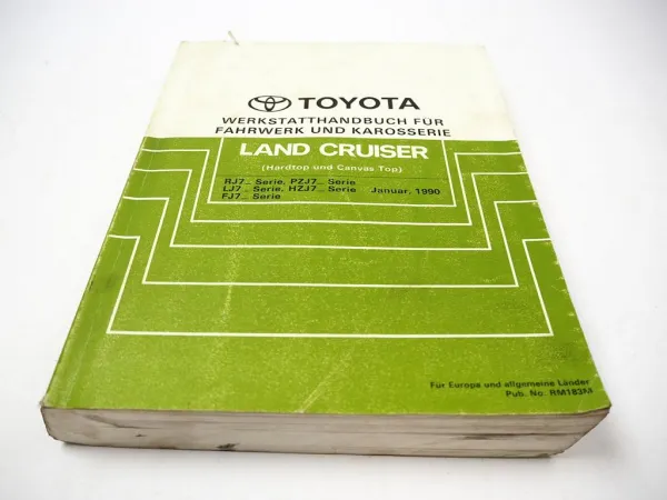 Toyota Land Cruiser J7 J8 RJ7 LJ FJ KZJ PZJ HZJ HDJ Werkstatthandbuch ab 1990