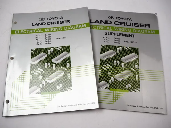 Toyota Land Cruiser J7 KZJ LJ RJ 70 - 79 Schaltpläne 1992 1993 Werkstatthandbuch