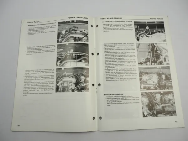 Toyota Land Cruiser J9 Einbauanleitung Webasto Thermo Top Z/C-B/D Heizung 1998