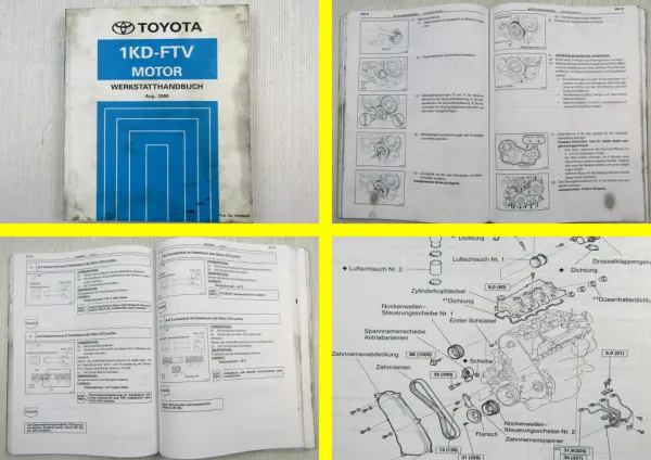 Toyota Land Cruiser Prado J9 KDJ90 95 3.0L Dieselmotor 1KD-FTV Werkstatthandbuch