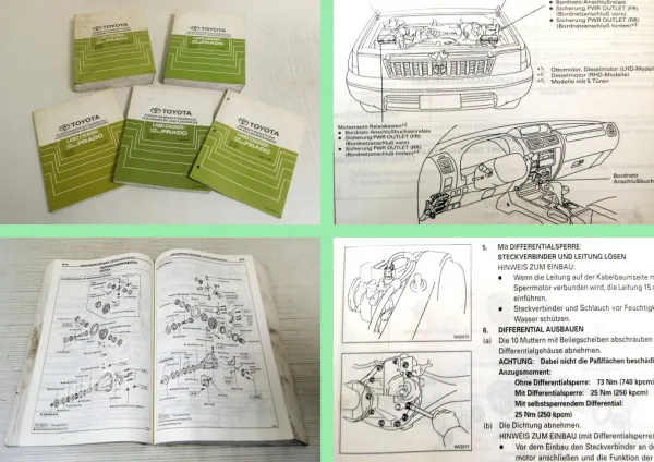 Toyota Land Cruiser + Prado J9 Werkstatthandbuch 1996 - 2000 Reparaturanleitung