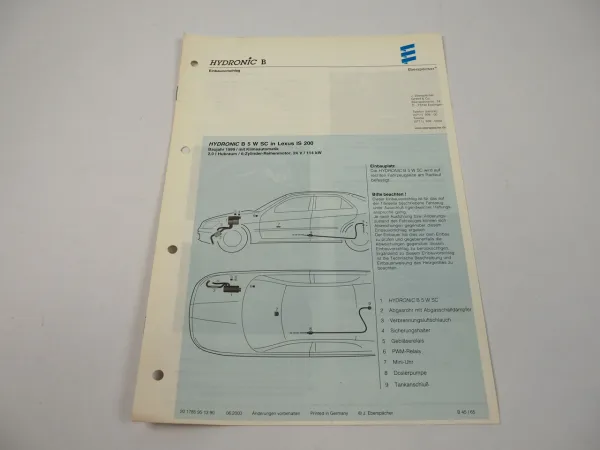 Toyota Lexus IS 200 Bj. 1999 Eberspächer Hydronic B5WSC Einbau Heizgerät