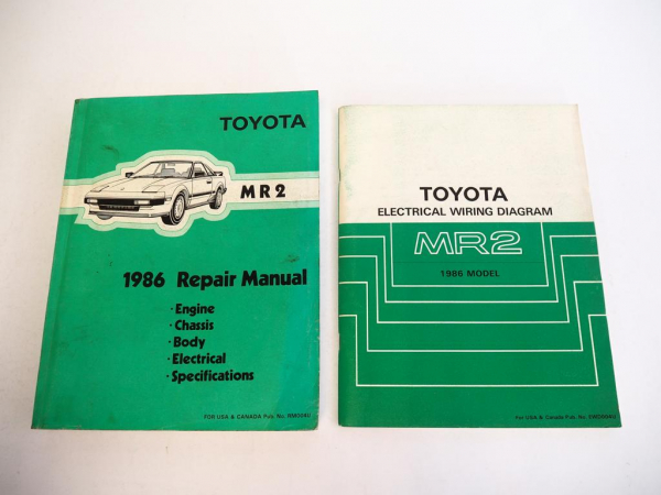 Toyota MR2 1986 AW11 Repair Manual Electrical Wiring Diagram for USA Canada