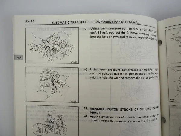 Toyota MR2 Celica Paseo 1993 Repair Manual Automatic Transaxle A241E A244E