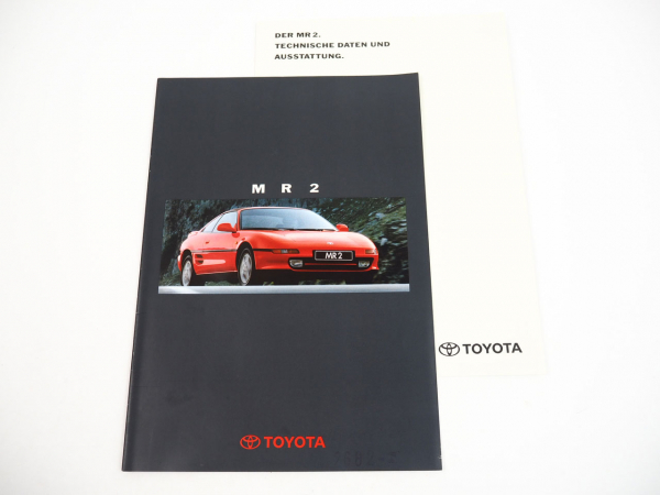 Toyota MR2 PKW 2x Prospekt Technische Daten Ausstattung 1992