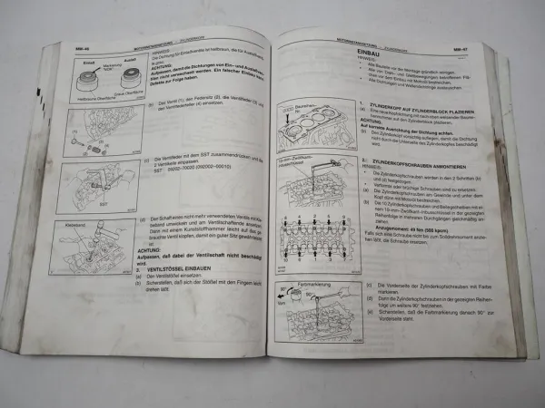 Toyota MR2 ZZW30 Werkstatthandbuch 1.8 16V Motor 1ZZ-FE Reparaturanleitung 1999