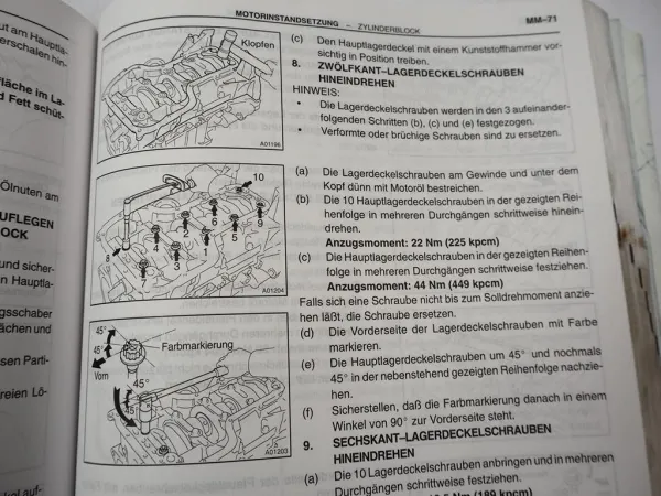 Toyota MR2 ZZW30 Werkstatthandbuch 1.8 16V Motor 1ZZ-FE Reparaturanleitung 1999