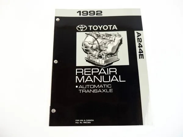 Toyota Paseo 1992 Repair Workshop Manual Automatic Transaxle A244E