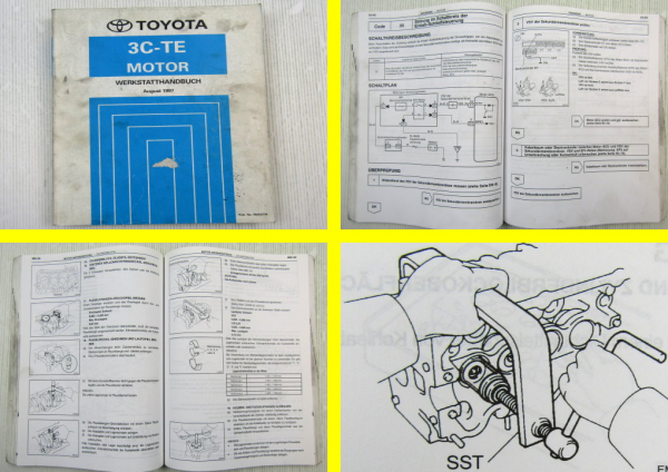 Toyota Picnic CXM10 2.0 Diesel Motor 3C-TE Werkstatthandbuch Reparaturanleitung