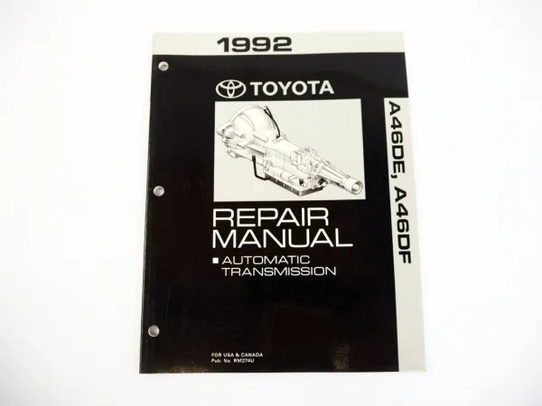 Toyota Previa 1992 Repair Manual Automatic Transmission A46DE A46DF