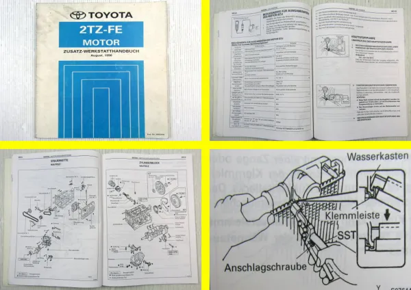 Toyota Previa Tarago 2.4 L 16V Motor 2TZ-FE Zusatz Werkstatthandbuch 1996