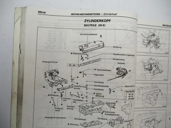 Toyota Starlet EP80 EP81 Motor 1E 2E 2E-E 1989 Werkstatthandbuch