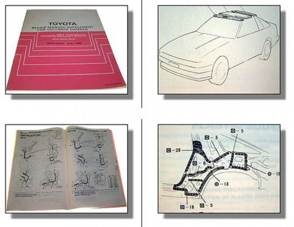 Toyota Supra MA70 Sport Roof Repair Manual Car Body Supplement August 1986