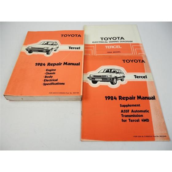 Toyota Tercel AL 21 25 1984 Repair Manual Wiring diagrams for USA Canada