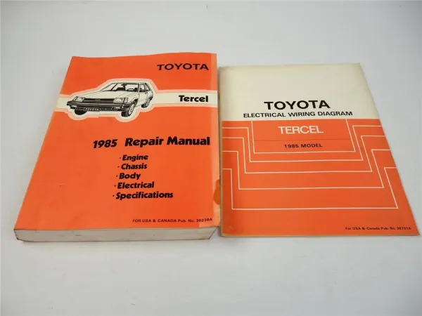 Toyota Tercel AL 21 25 1985 Repair Manual Wiring diagrams for USA Canada