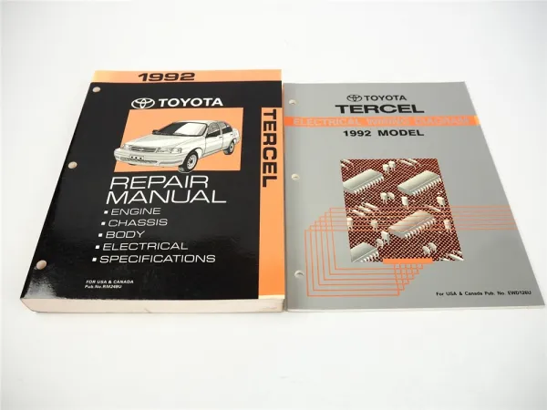 Toyota Tercel EL42 1992 Repair Manual Electrical Wiring Diagram for USA Canada