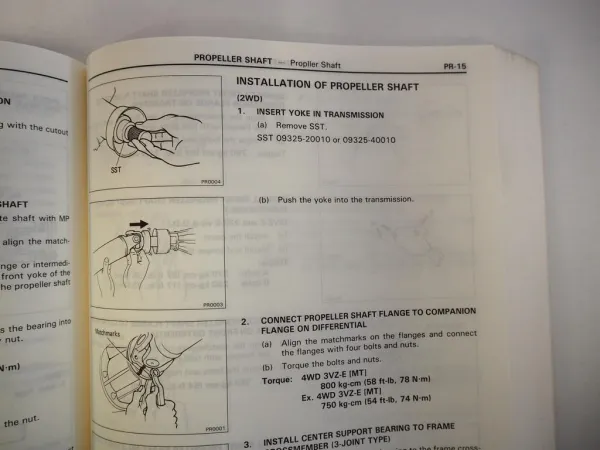 Toyota Truck Pickup 1989 RN VZN Repair Manual for USA Canada
