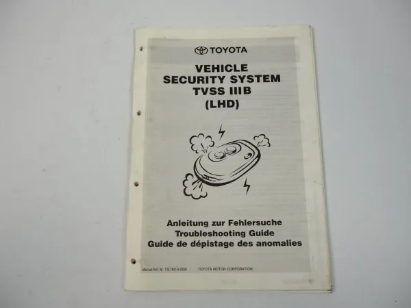 Toyota TVSS 3B Fehlersuche Security Alarm System 1997 Celica MR2 Hiace RAV4