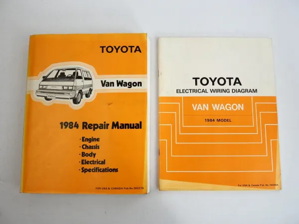 Toyota Van 1984 Repair Manual Electrical Wiring Diagram for USA Canada