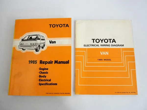 Toyota Van 1985 Repair Manual Electrical Wiring Diagram for USA Canada