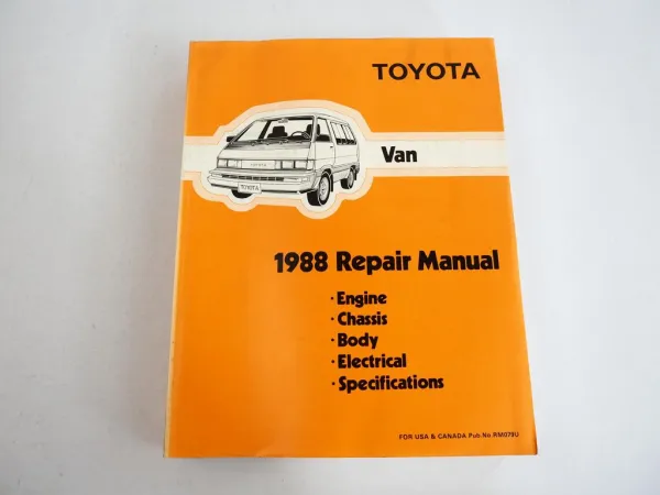 Toyota Van 1988 Repair Manual Electrical Wiring Diagram for USA Canada