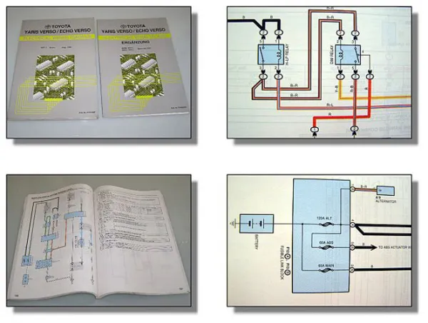 Toyota Yaris Verso NCP NLP20 22 Schaltpläne Elektrik 1999 2002 Werkstatthandbuch