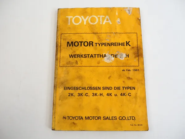 Toyota1000 Starlet Corolla Liteace BUV Motor 2K 3K 4K Werkstatthandbuch ab 2/81