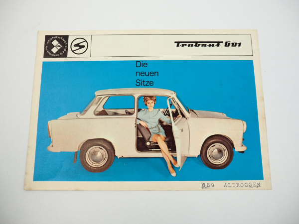 Trabant 601 Die neuen Sitze Prospekt IFA Zwickau DDR 1971