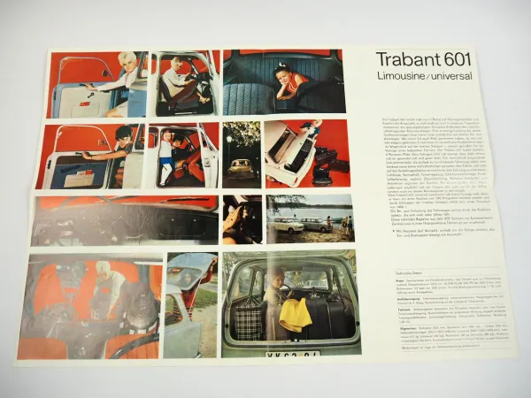 Trabant 601 Limousine Universal S de luxe Prospekt IFA Zwickau DDR 1971