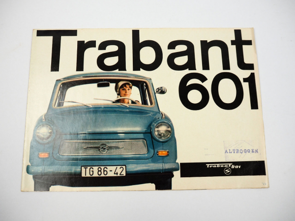 Trabant 601 Prospekt Poster Sachsenring Zwickau DDR 1963