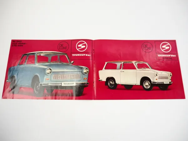 Trabant 601 Standard Universal S de luxe Prospekt IFA Zwickau DDR 1968