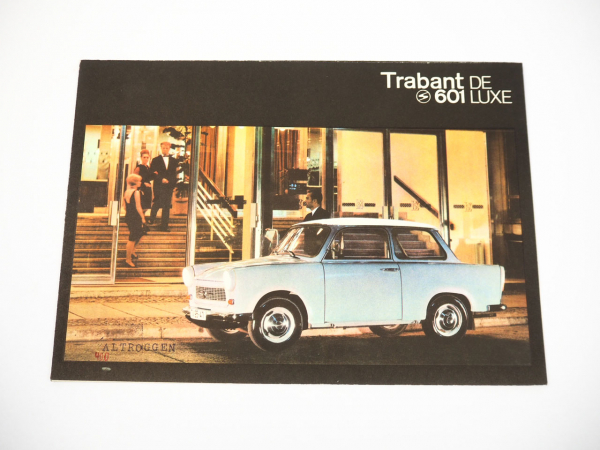 Trabant 601 Standard Universal S de luxe Prospekt Poster IFA Zwickau DDR 1966