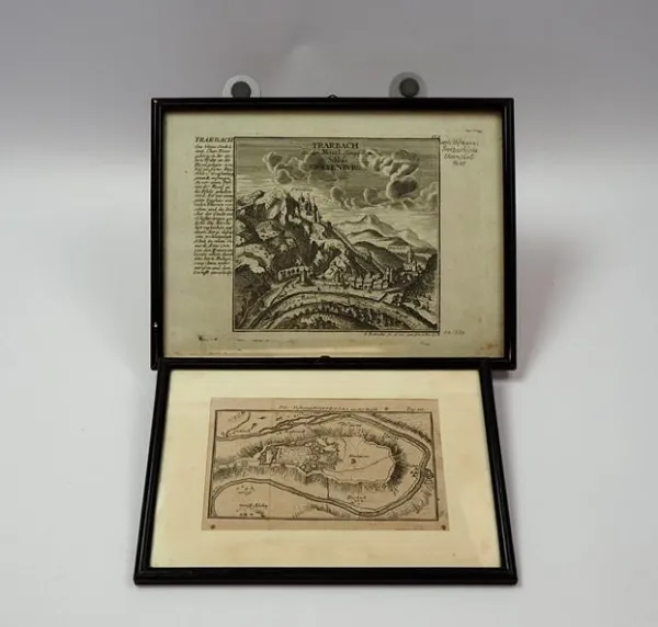 Traben Trarbach Kupferstich Mosel Schloss Graefenburg Vestung Mont Royal 1720/80
