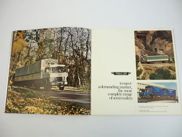 Trailor range of semi trailers brochure 1973 Trailmobile Pullmann Group France